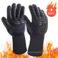 1472F Fireproof Cooking Aramid Cut Heat Resistant Grill Barbecue Kitchen Baking Double Oven Mitts BBQ Silicone Gloves